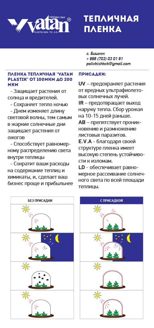 Тепличная пленка в Бишкеке